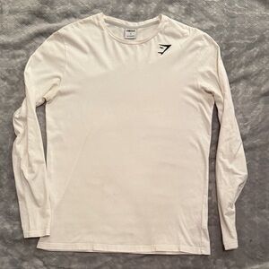 Gymshark Cream Long Sleeve Tee